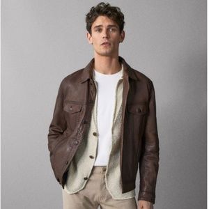 Men's leather jacket Massimo Dutti
